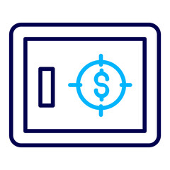 Bank Locker Outline Color icon