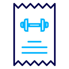 Gym Bill Outline Color icon