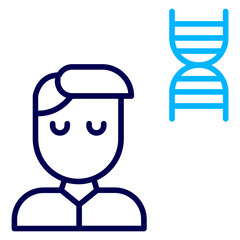 Biology Student Outline Color icon