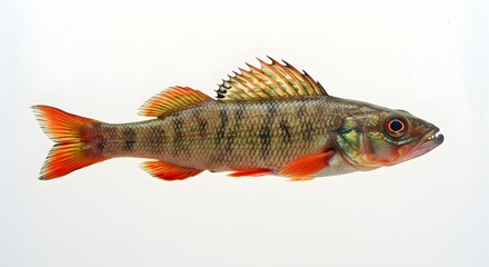 Naklejka premium Stunning Redfin Pickerel Fish Image Vibrant Colors and Detailed Fins