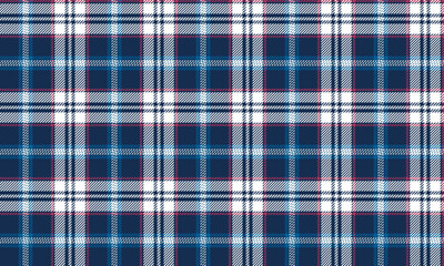 Seamless plaid pattern, blue, white, and pink, for use in clothing design such as skirts and pants. Guaranteed beauty and style in every use. Vector illustration.