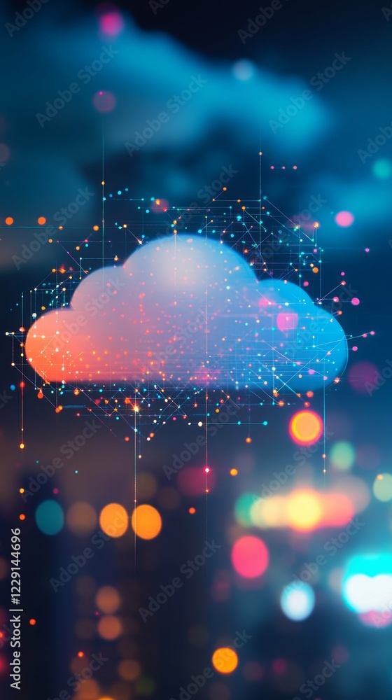 Poster explore the dynamic world of cloud computing and digital technology