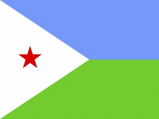 Fototapeta premium Official national flag of Djibouti