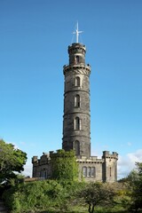 Obraz premium Calton Hill with Nelson Monument, Edinburgh, Scotland, United Kingdom, Europe