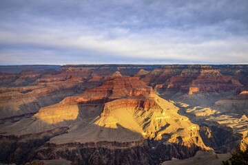 Gorge of the Grand Canyon, Colorado River, view from Rim Walk, eroded rock landscape, South Rim,...