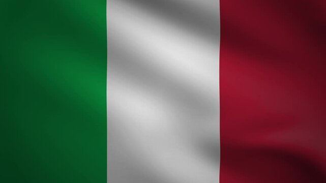 4k of italy waving flag full screen