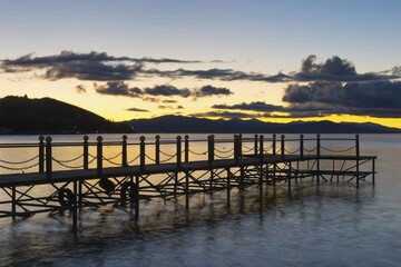 Obraz premium Lake Sevan, Sunrise, Gegharkunik Province, Armenia, Asia