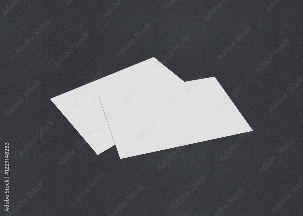 Aufkleber two white rectangles slightly overlapping horizontally on a gray background, minimalistic abstract d