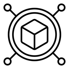 Blockchain Technology line icon