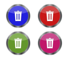 Delete button icon illustrated in vector on white background