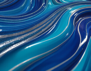 Fluid Silver Waves