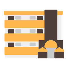 シンプルなマンションのアイコン