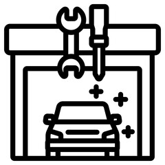 자동차 정비소 아이콘
