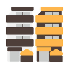 シンプルなマンションのアイコン