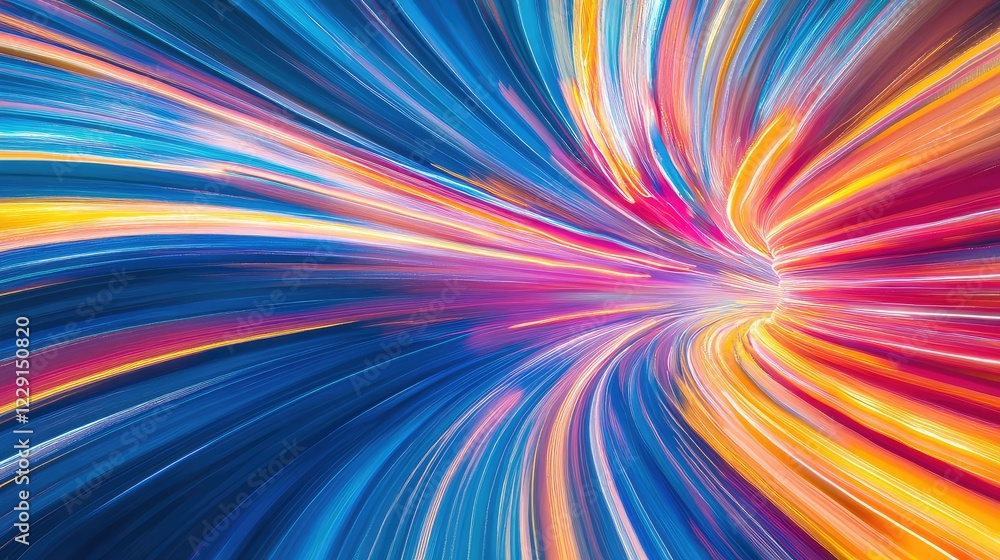 Poster vibrant abstract swirling colors in motion creating a dynamic and energetic background with streaks 