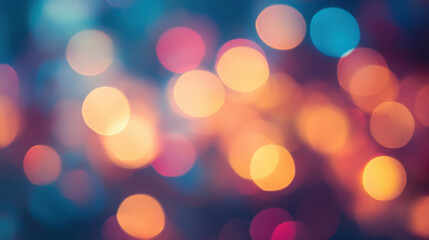 Obraz premium Colorful bokeh lights create dreamy atmosphere, perfect for backgrounds or festive themes. vibrant hues blend beautifully, evoking sense of joy and celebration