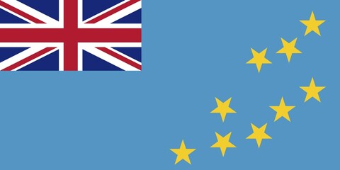 Flag of Tuvalu, Vector illustration