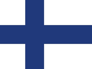 Obraz premium Official national flag of Finland