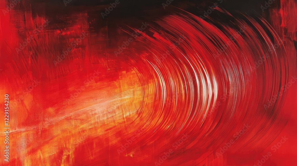 Poster abstract swirl of vibrant red hues showcasing dynamic movement and energy, creating a visually strik