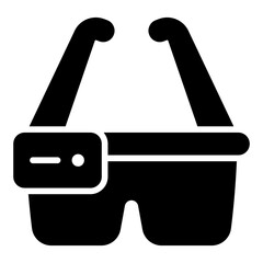 Smart Glasses glyph icon