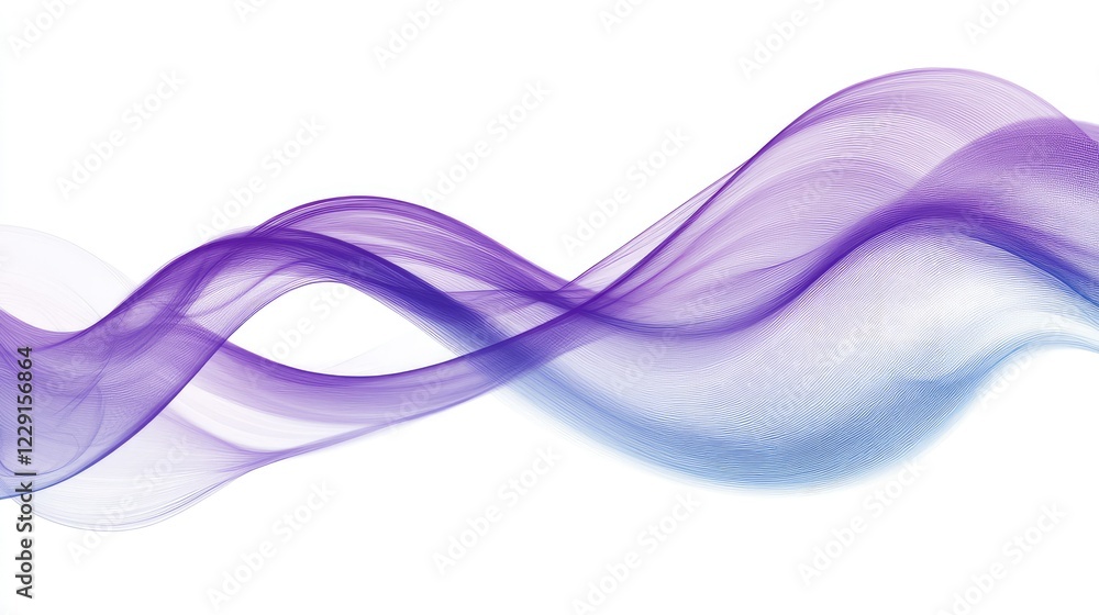 Aufkleber abstract wave pattern in purple and blue shades illustrating flow and motion for background design a