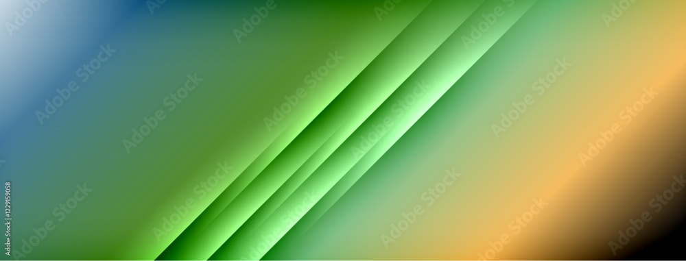 Poster Dynamic shadow lines with gradient colors geometric background