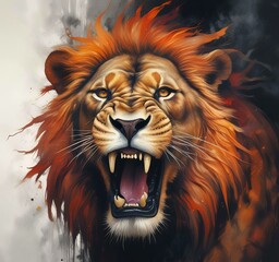 Illustration of lion.