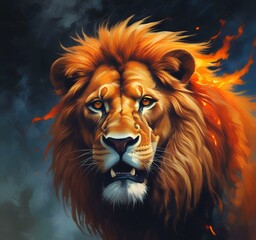 Illustration of lion.