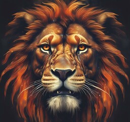 Naklejka premium Illustration of lion.