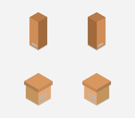 Box icon illustrated in vector on white background
