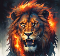 Illustration of lion.