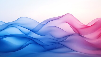 Abstract Blue and Pink Wave Design