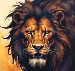 Naklejka premium Illustration of lion.