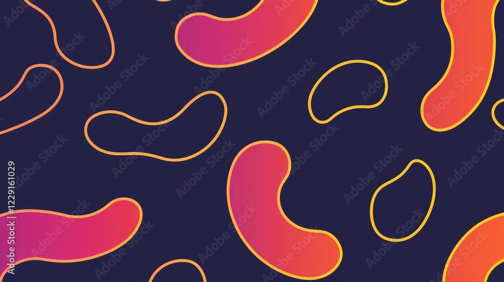 Poster vibrant abstract background with colorful organic shapes and patterns