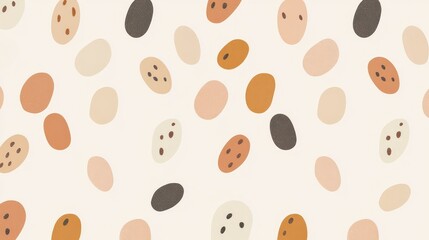 Abstract pattern with colorful dots on a light background