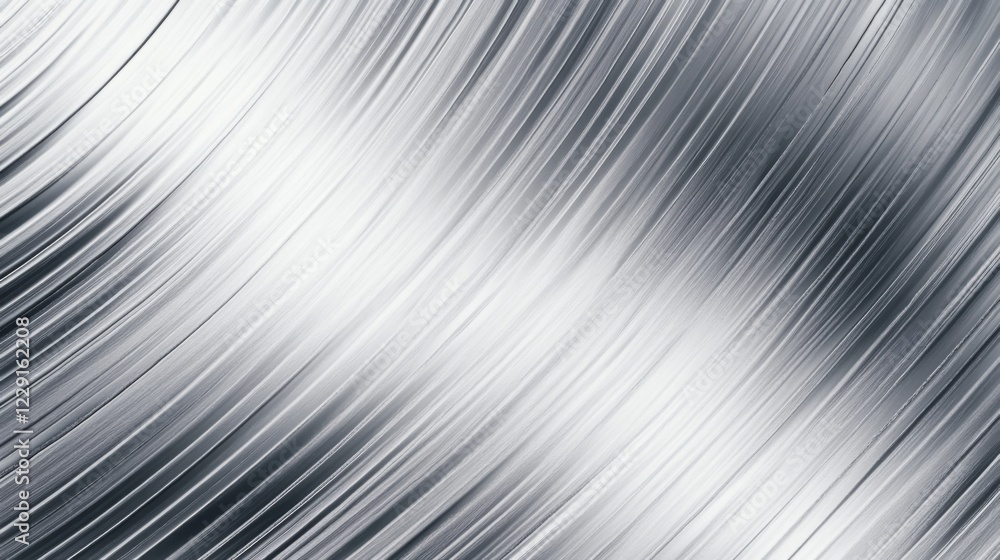 Poster abstract silver metallic background with diagonal lines and subtle texture.