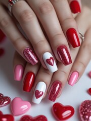 A one-handed DP product with nail art
