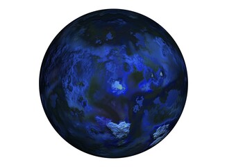 Digitally rendered planet Neptune isolated on white background