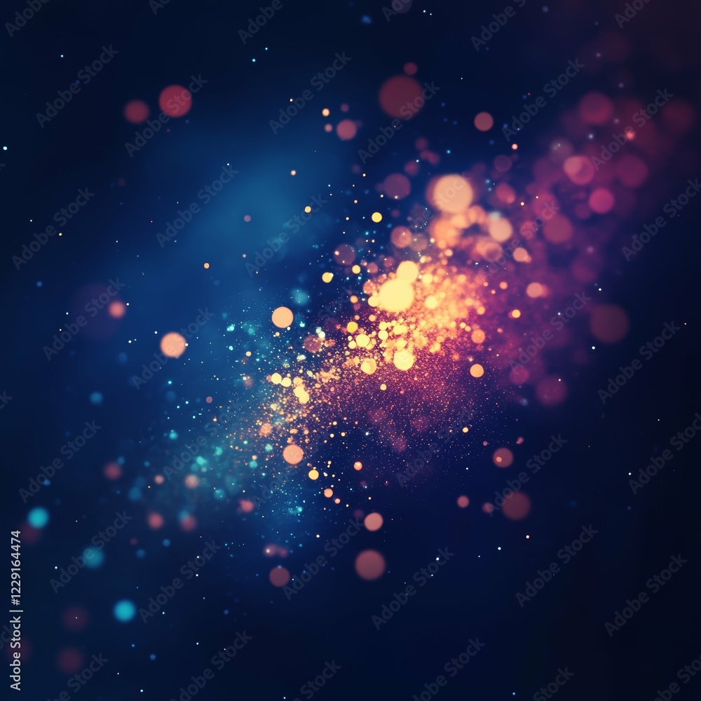 Poster exploring the vibrant colors and mysteries of a cosmic nebula in deep space