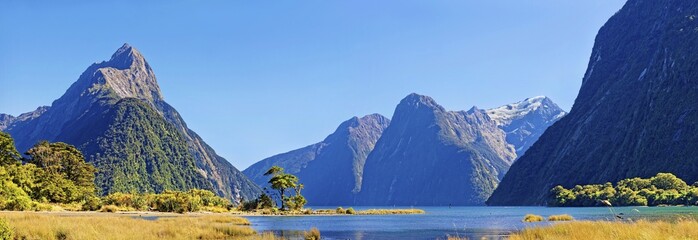 Milford Sound, Mitre Peak, Fiordland National Park, Te Anau, South Island, New Zealand, Oceania