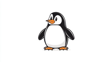 Obraz premium Cute cartoon penguin illustration. (1)