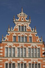 Obraz premium Bürgermeister-Hintze-Haus, Old Port, Stade, Lower Saxony, Germany, Europe
