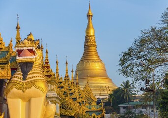Golden Shwedagon Pagoda, main stupa, stupa, Shwedagon Paya, Shwedagon,  Rangoon, Myanmar, Asia