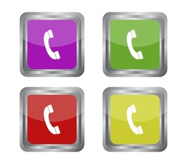 Phone button icon illustrated in vector on white background