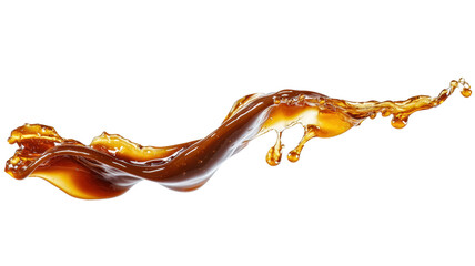 Isolated Spreading Liquid Caramel Splash
