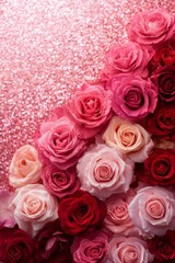 Naklejka premium Heart-shaped Rose Bouquet