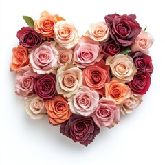Naklejka premium Heart-shaped Rose Bouquet