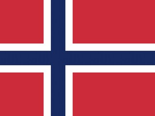 Obraz premium Official national flag of Norway