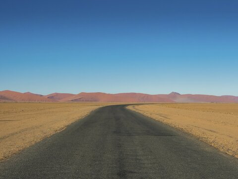 Road C27 on the Namib Desert, Sesrim, Namibia, Africa