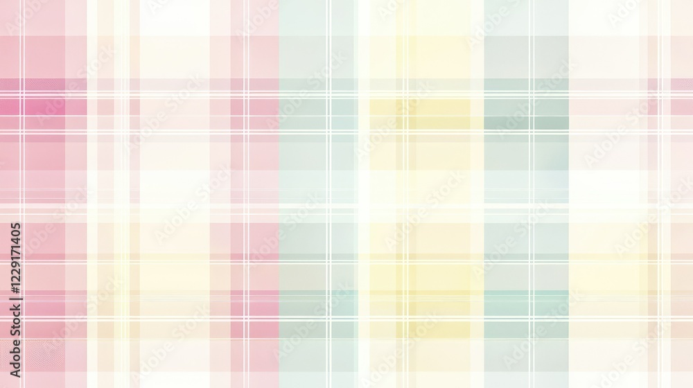 Poster Soft Pastel Check Pattern Background with Subtle Color Variations